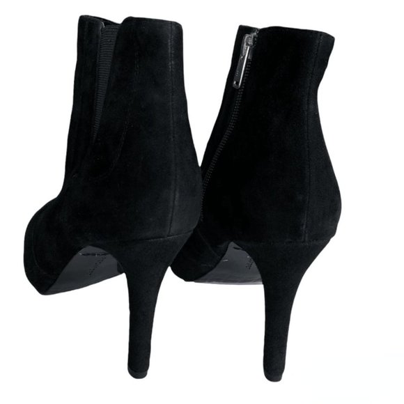 Brand New Rockport Black Suede High Heel Ankle Boots Size 7 - Picture 4 of 5